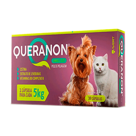 Queranon Avert para Cães e Gatos Small Size 30 Cápsulas