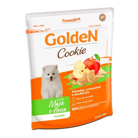 Biscoito Golden Cookie para Cães Filhotes Sabor Maçã e Aveia 350g Biscoito Golden Cookie para Cães Filhotes Sabor Maçã e Aveia 350g
