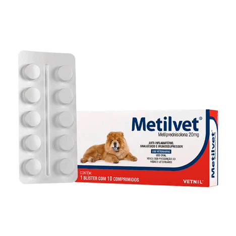 Metilvet 20 MG Com 10 comprimidos