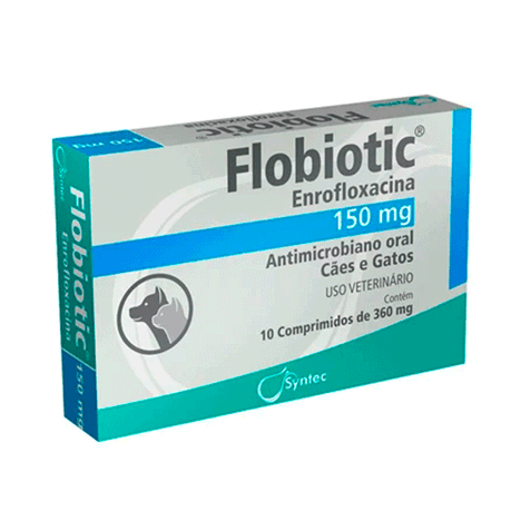 Medicamento Syntec Flobiotic 150mg para Cães e Gatos - 10 Comprimidos