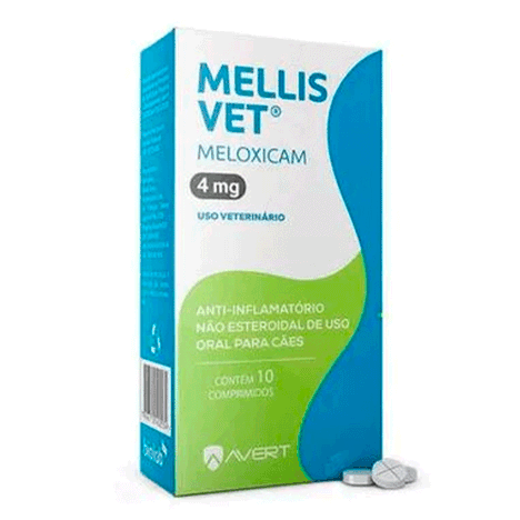 Anti-inflamatório Mellis Vet para Cães 4mg 10 Comprimidos