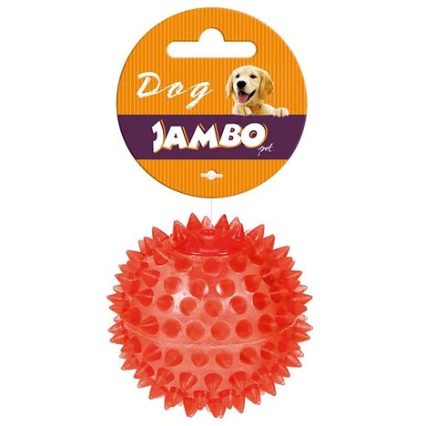 Brinquedo Jambo Bola TPR Espinho com Som Vermelha- P Brinquedo Jambo Bola TPR Espinho com Som Vermelha- P