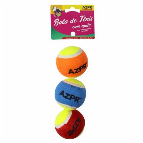 Brinquedo Pet Mini Bola de Tênis Com Apito 5cm Brinquedo Pet Mini Bola de Tênis Com Apito 5cm