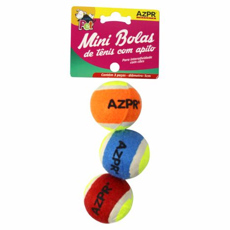 Brinquedo Pet Bola de Tênis com Apito 6,3cm