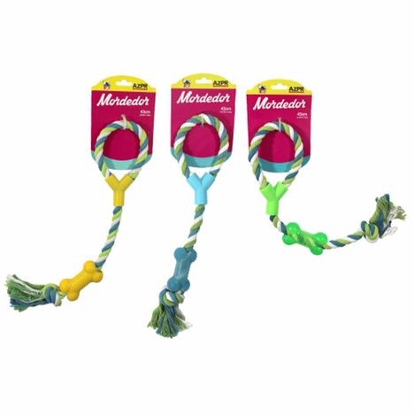 Brinquedo Mordedor Osso Com Corda 43cm - 1 Unidade Brinquedo Mordedor Osso Com Corda 43cm - 1 Unidade