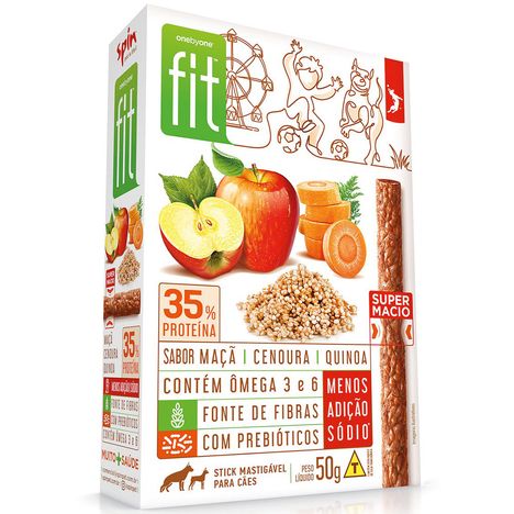 Petisco Gourmet Fit para Cães Sabor Maçã, Cenoura e Quinoa 50g