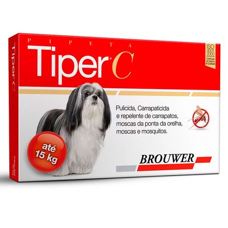 Antipulgas e Carrapaticida Tiper C Brouwer para Cães até 15kg Antipulgas e Carrapaticida Tiper C Brouwer para Cães até 15kg