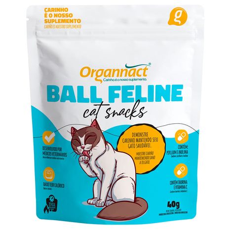 Ball Feline Cat Snacks Bolas De Pelos 40g - Organnact