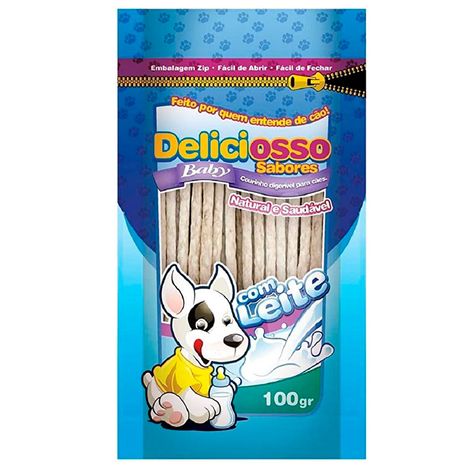 Osso Deliciosso Baby Sabor Leite para Cães 100g Osso Deliciosso Baby Sabor Leite para Cães 100g