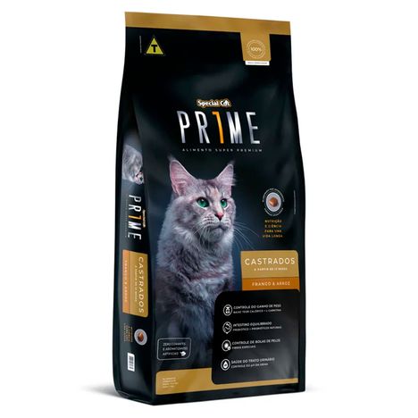 Ração Special Cat Prime Frango e Arroz para Gatos Adultos Castrados 3KG