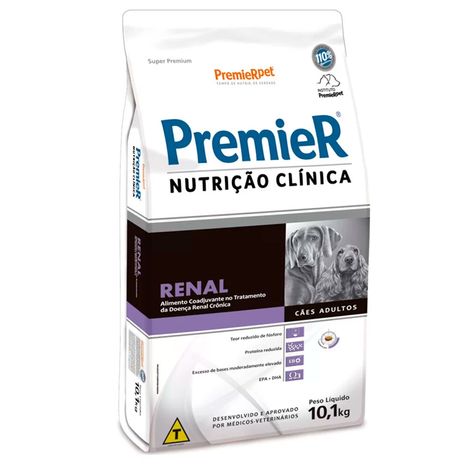 Premier Renal Ração Nutrição Clínica para Cães Adultos Raças Grandes 10,1kg