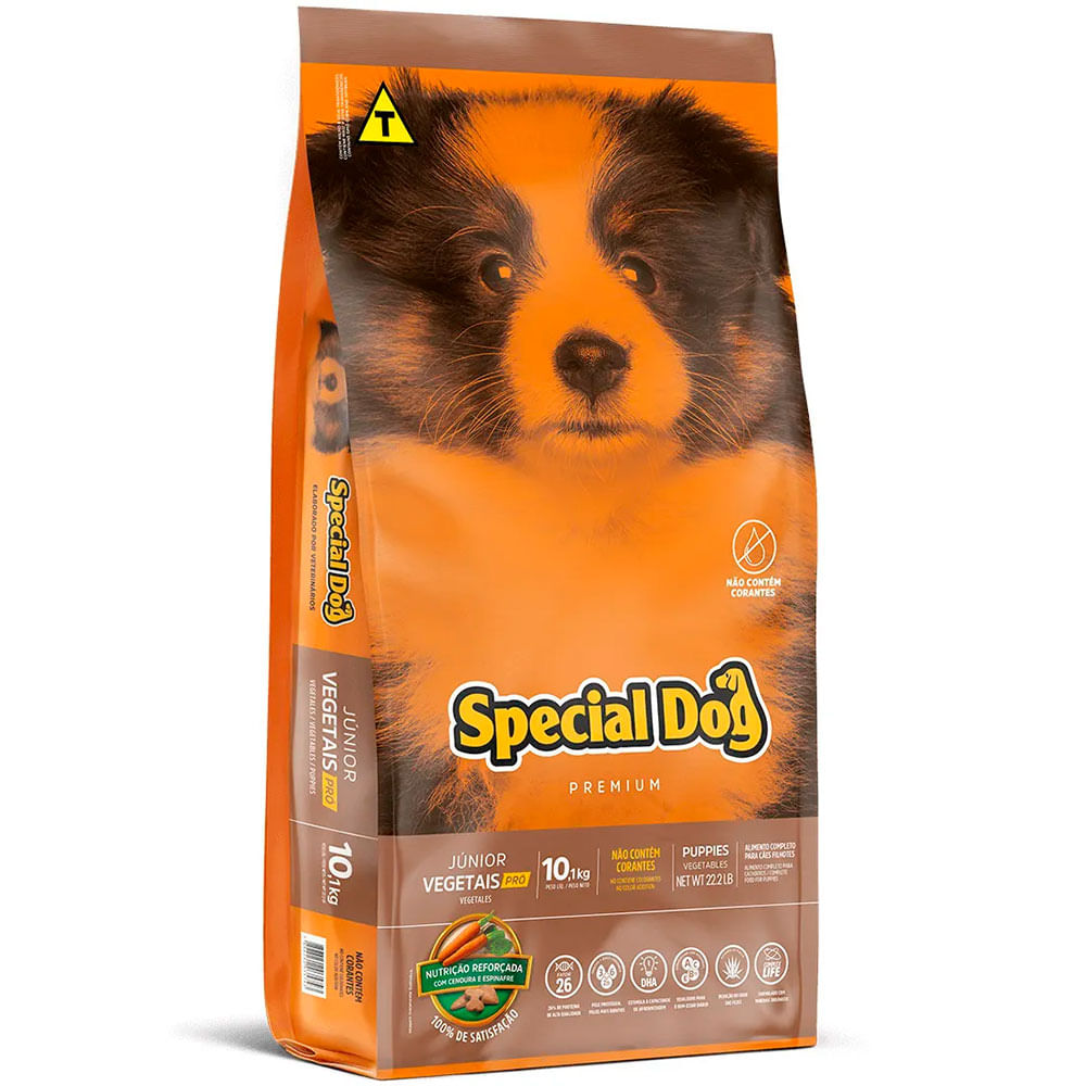 Ração Special Dog Para Cães Filhotes Vegetais Pró 10,1 Kg - petbox