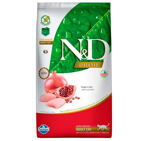 Ração N&D Gatos Adultos Farmina Prime Sabor Frango e Romã 1,5 kg Ração N&D Gatos Adultos Farmina Prime Sabor Frango e Romã 1,5 kg