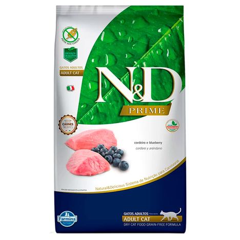 Ração Farmina N&D Prime Para Gatos Adultos Sabor Cordeiro e Blueberry 400g Ração Farmina N&D Prime Para Gatos Adultos Sabor Cordeiro e Blueberry 400g