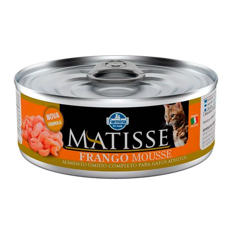 Ração Úmida Lata Matisse para Gatos Mousse Frango 85g Ração Úmida Lata Matisse para Gatos Mousse Frango 85g