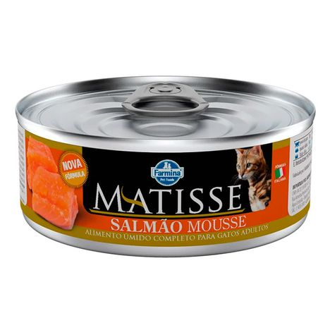 Ração Úmida Lata Matisse para Gatos Mousse Salmão 85g