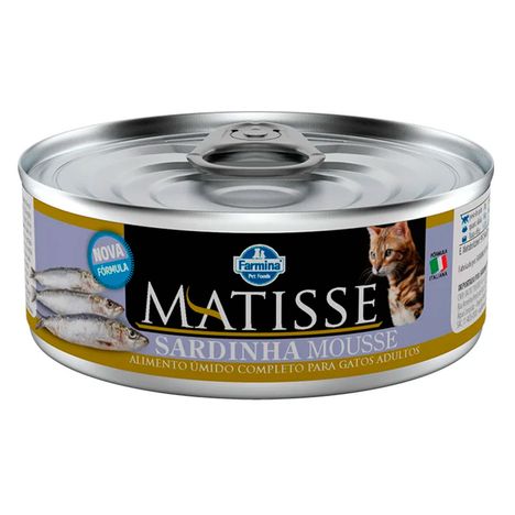 Ração Úmida Lata Matisse para Gatos Mousse Sardinha 85g Ração Úmida Lata Matisse para Gatos Mousse Sardinha 85g