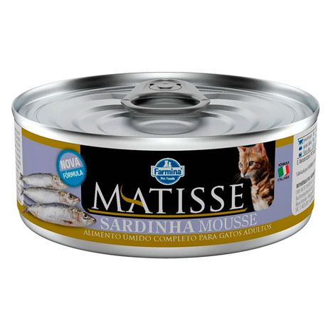 Ração Úmida Lata Matisse para Gatos Mousse Sardinha 85g