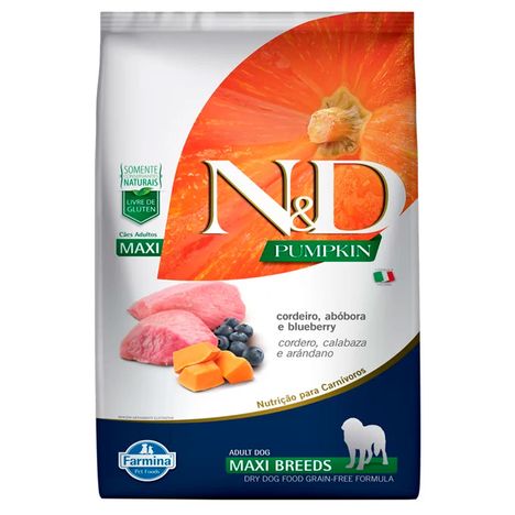 Ração N&D Pumpkin para Cães Adultos de Raças Grandes sabor Cordeiro 10,1kg