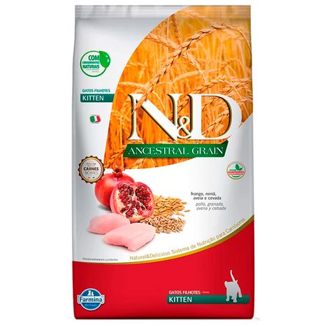 Ração Farmina N&D Low grain Para Gatos Filhotes Sabor Frango e Romã 7,5 kg Ração Farmina N&D Low grain Para Gatos Filhotes Sabor Frango e Romã 7,5 kg