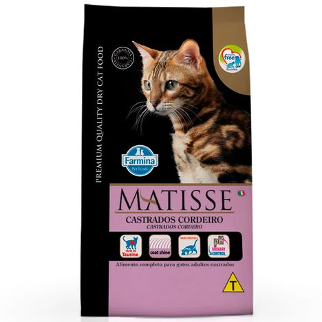 Ração Farmina Matisse para Gatos Adultos Castrados Sabor Cordeiro 7,5kg