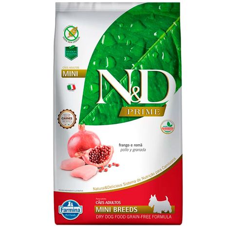 Ração N&D Prime para Cães Adultos de Raças Pequenas Sabor Frango e Romã 10,1 kg Ração N&D Prime para Cães Adultos de Raças Pequenas Sabor Frango e Romã 10,1 kg