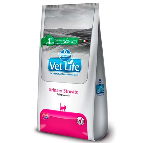 Ração Vet Life Natural Urinary Struvite para Gatos Adultos - Struvite 7,5kg