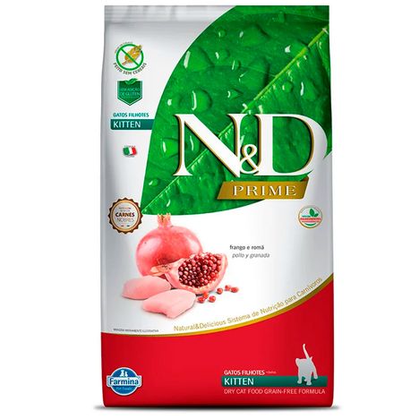 Ração N&D Gatos Filhotes Farmina Prime Sabor Frango e Romã 1,5 kg Ração N&D Gatos Filhotes Farmina Prime Sabor Frango e Romã 1,5 kg