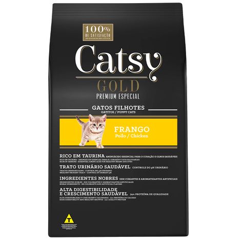 Ração Catsy gold Premium Especial Gatos Filhotes Sabor Frango 10,1 kg Ração Catsy gold Premium Especial Gatos Filhotes Sabor Frango 10,1 kg
