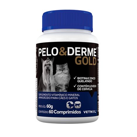 Pelo e Derme Gold Vetnil  60 Comprimidos
