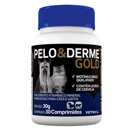 Pelo e Derme Gold Vetnil  30 Comprimidos