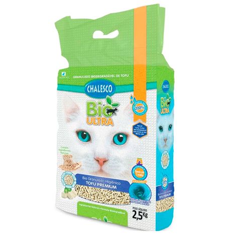 Areia Granulado Higiênico Chalesco Bio Ultra Tofu Premium para Gatos 2,5kg