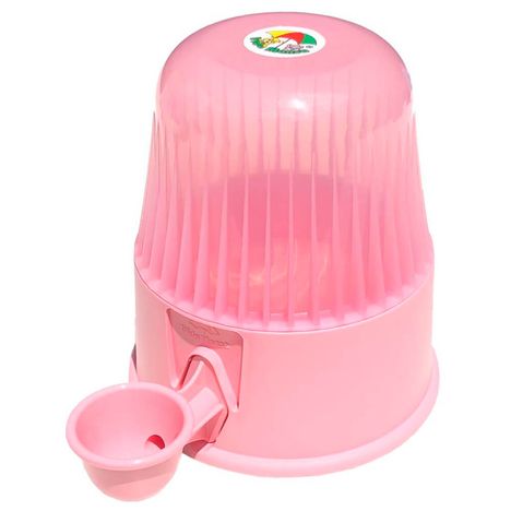Bebedouro Vida Mansa Raças Pequenas - 2L Rosa Transparente