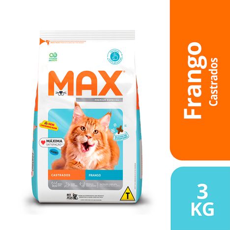 Ração Max Cat Professional Line Castrados Sabor Frango 3 Kg