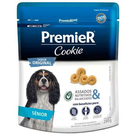 Biscoito Premier Cookie para Cães Sênior Sabor Original 250g Biscoito Premier Cookie para Cães Sênior Sabor Original 250g