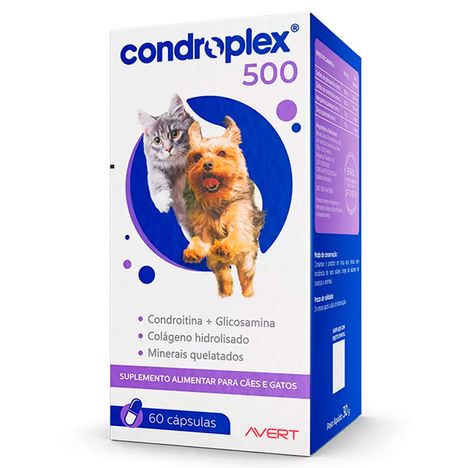 Suplemento Avert Condroplex 500 com 60 Capsulas