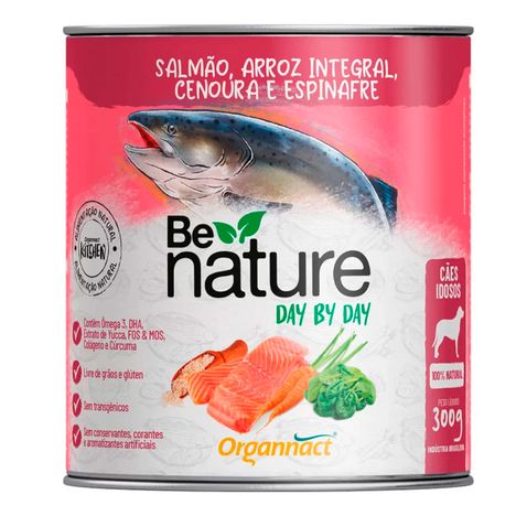 Petê Be Nature Day By Day para Cães Idosos Sabor Salmão, Arroz Integral, Cenoura e Espinafre 300 g Petê Be Nature Day By Day para Cães Idosos Sabor Salmão, Arroz Integral, Cenoura e Espinafre 300 g