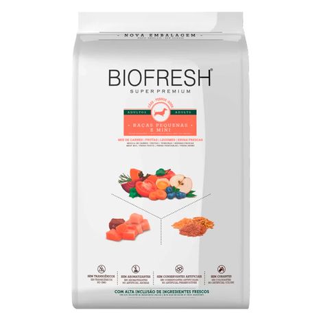 Ração Biofresh para Cães Adultos de Raças Pequenas e Mini 3 kg Ração Biofresh para Cães Adultos de Raças Pequenas e Mini 3 kg