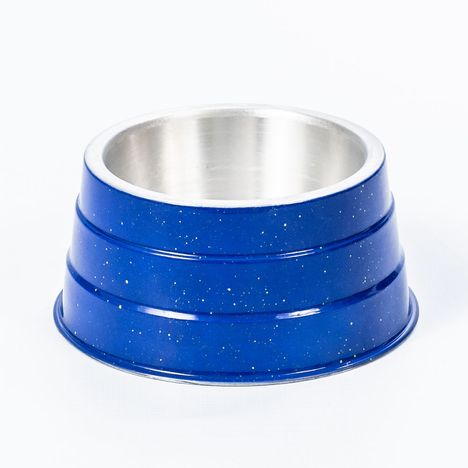 Comedouro de Alumínio Pesado Cocker Azul - Nf Pet
