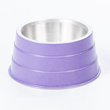 Comedouro de Alumínio Pesado Cocker Lilas - Nf Pet Comedouro de Alumínio Pesado Cocker Lilas - Nf Pet