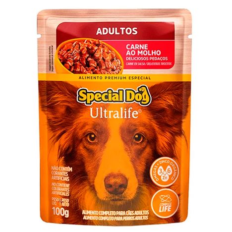 Sachê Special Dog Ultralife para Cães Adultos Sabor Carne com Bata-Doce 100g
