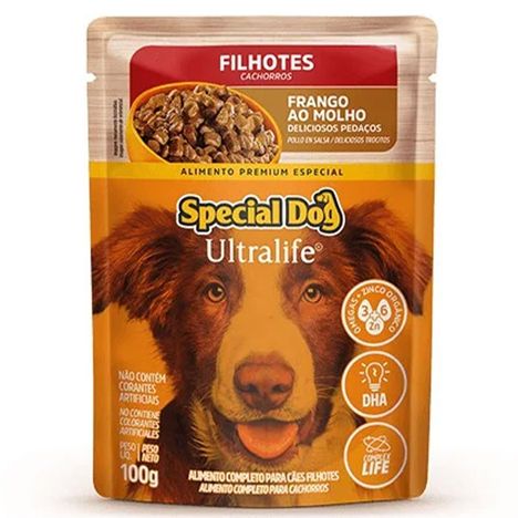Sachê Special Dog Ultralife para Cães Filhote Sabor Frango com Bata-Doce 100g