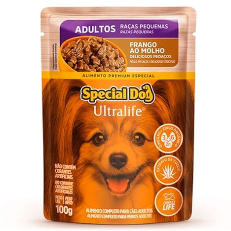 Sachê Special Dog Ultralife para Cães Adultos Raças Pequenas Sabor Frango com Bata-Doce 100g