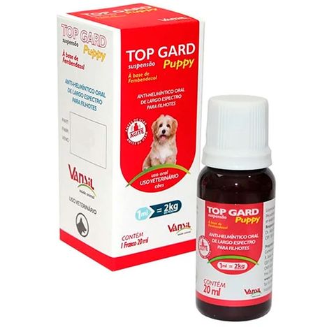 Vermífugo Top Gard Puppy Vansil Suspensão para Cães Filhotes 20ml Vermífugo Top Gard Puppy Vansil Suspensão para Cães Filhotes 20ml