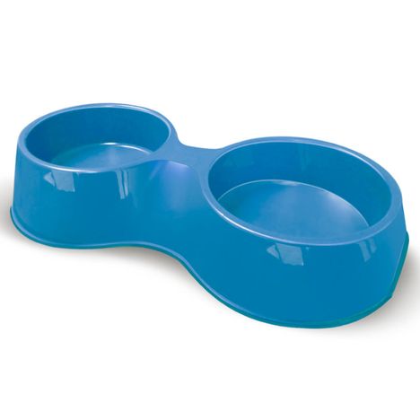 Comedouro Furacão Pet Pop Duplo Azul n02 - 1.100ml Comedouro Furacão Pet Pop Duplo Azul n02 - 1.100ml