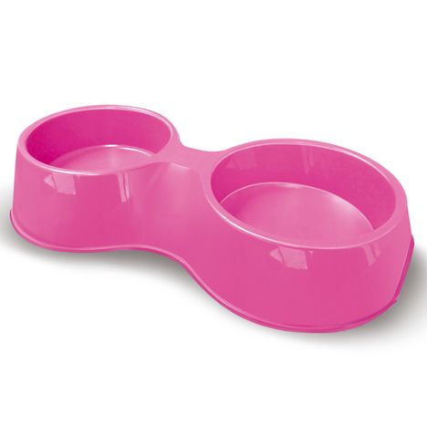 Comedouro Furacão Pet Pop Duplo Rosa n02 - 1.100ml Comedouro Furacão Pet Pop Duplo Rosa n02 - 1.100ml
