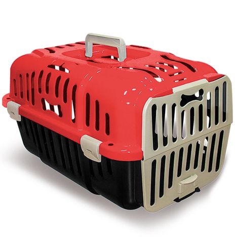 Caixa de Transporte Furacão Pet Joy Vermelho - n01 Caixa de Transporte Furacão Pet Joy Vermelho - n01