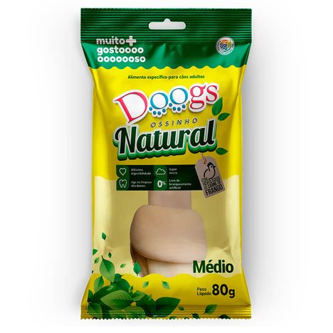 Osso Nó Natural Doogs Médio – 1 Unidade Pacote 80g