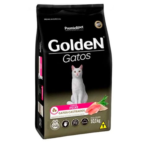 Ração Golden Gatos Castrados Adultos Sabor Peixe 10,1 kg Ração Golden Gatos Castrados Adultos Sabor Peixe 10,1 kg