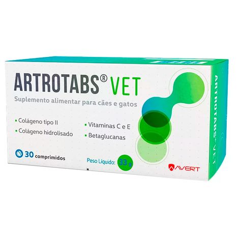 Suplemento Artrotabs Avert para Cães e Gatos 30 Comprimidos
